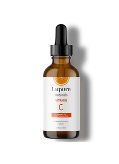 Lupure Professional Vitamin C Face Serum 20%, Anti Aging Facial Super Vit C Serum with Ascorbic Acid Hyaluronic Acid & Vitamin E for Dark Spots, Skin Care, Christmas Gift & Stocking | 1 Fl. Oz