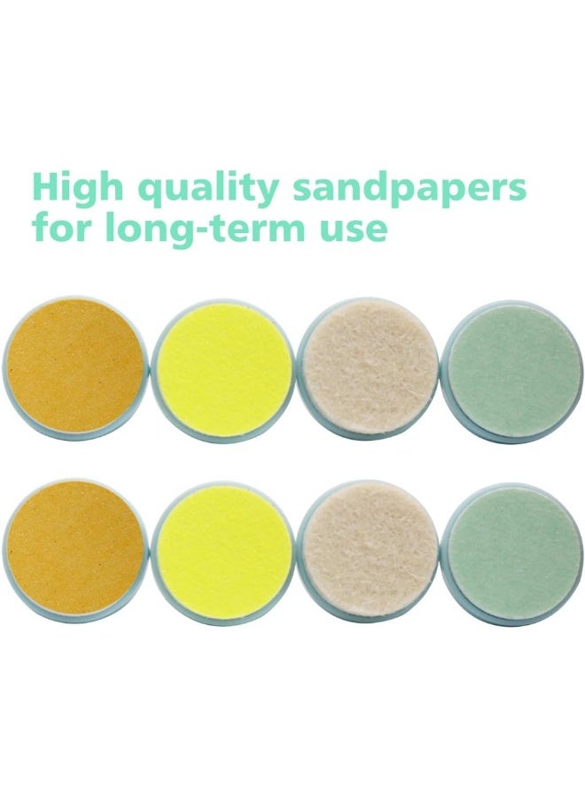 Consevisen Baby Nail File Replacement Pads, Grinding Heads Polish Disc for Electric Nail Trimmer and Other Brands, Toes Fingernails Care for Infant Toddler Kids (8 Pack, Teal) - Image 3