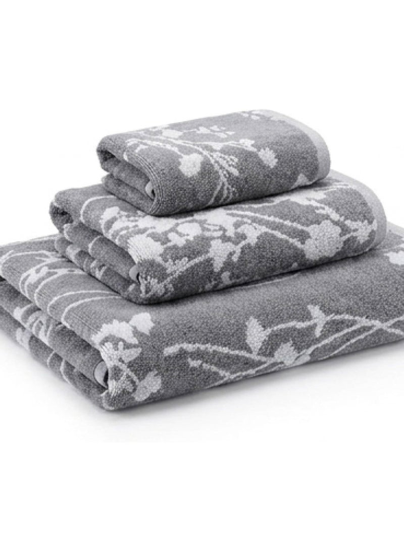 EBREEZZ 3-Piece Jacquard Velour Towel Set – Premium Soft Cotton Bath, Hand & Face Towels (70×140, 50×100, 30×50 cm) - Image 3