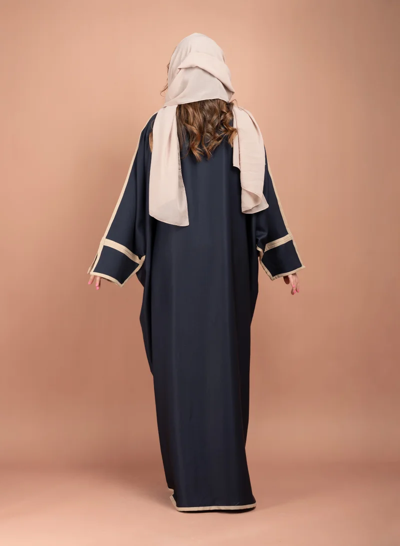 اكسا عباية اماراتية عصرية ملونة AIK5062 ازرق