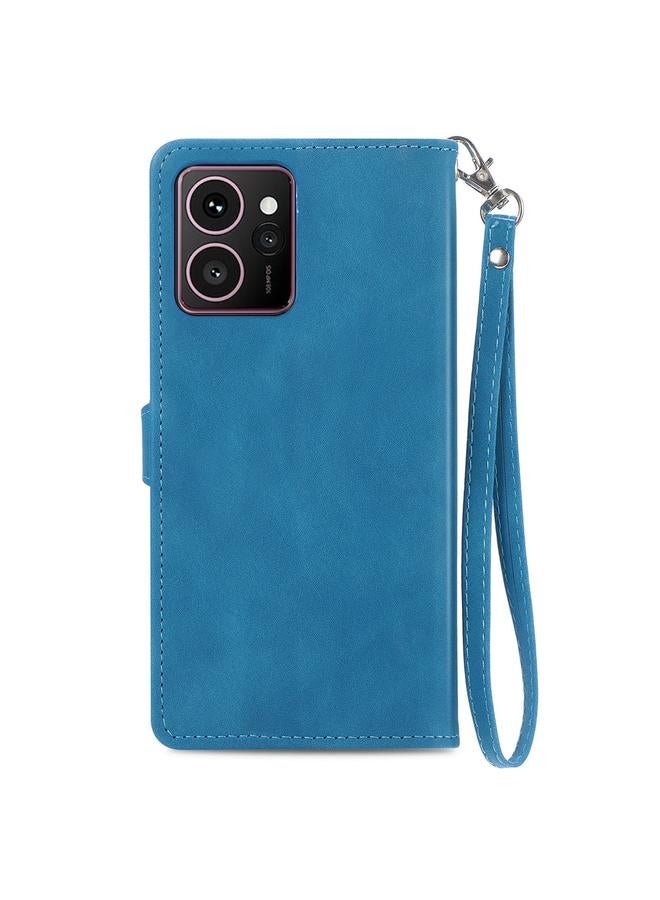 زبون جراب هاتف HMD Skyline من الجلد بسحاب منقوش عليه زهور - Image 3