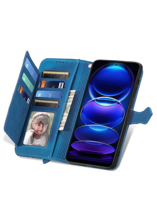 زبون جراب هاتف HMD Skyline من الجلد بسحاب منقوش عليه زهور - Image 4