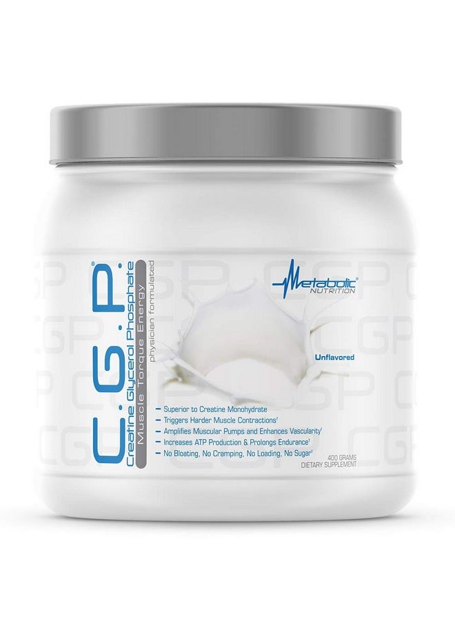 Metabolic Nutrition - Cgp Creatine Glycerol Phosphate 100% Micronized Creatine Powder Pre Intra Post Workout Supplement Unflavored 400 Grams - Image 1