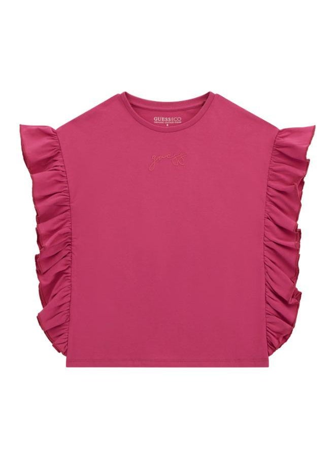 GUESS Kids Slogan Crew Neck T-Shirt  - Image 1