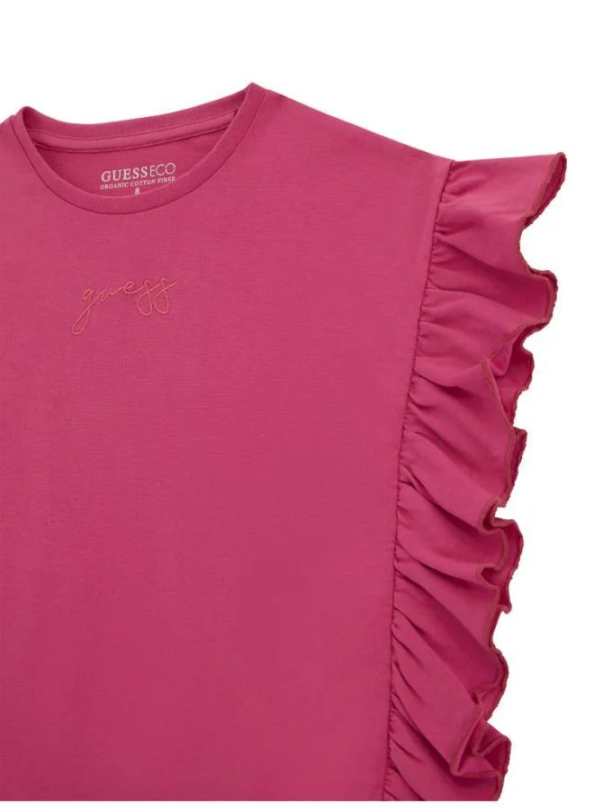 GUESS Kids Slogan Crew Neck T-Shirt
