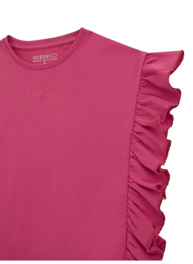 GUESS Kids Slogan Crew Neck T-Shirt  - Image 3