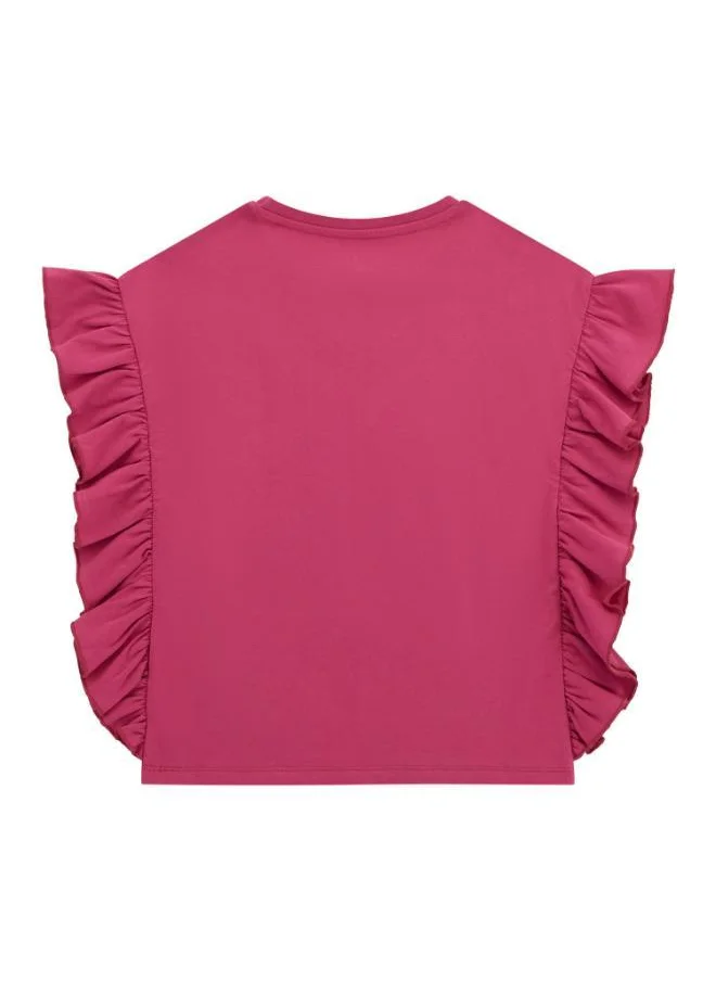 جس Kids Slogan Crew Neck T-Shirt