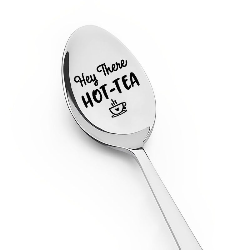 Hey There Hot Tea Spoons Engraved Gift for Tea Lovers Best Friend Couple Gifts for Christmas Valentines Day