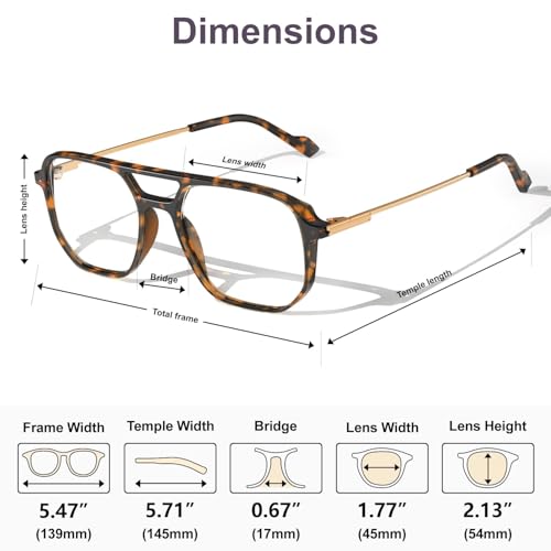 VISOONE TR90 Blue Light Blocking Glasses Women Men Octagon Aviator Anti Eyestrain Lightweight Metal Temple Marion - Image 4