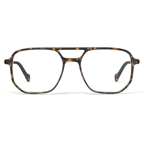 VISOONE TR90 Blue Light Blocking Glasses Women Men Octagon Aviator Anti Eyestrain Lightweight Metal Temple Marion - Image 1
