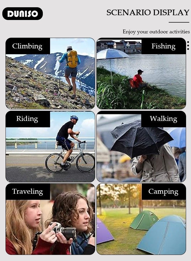 DUNISO Rain Coat, Reusable Rain Ponchos for Adult, Off-white EVA Waterproof Rain Coat, Rain Wear for Adults with Hood and Drawstring, Packable Waterproof Raincoat for Biking Outdoor Working Camping - Image 3