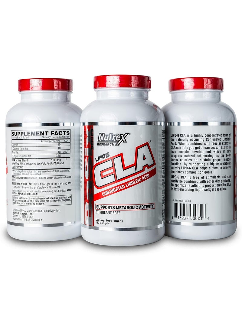 نورتكس ريسيرش CLA حمض اللينوليك المقترن 180 حصة - Image 2