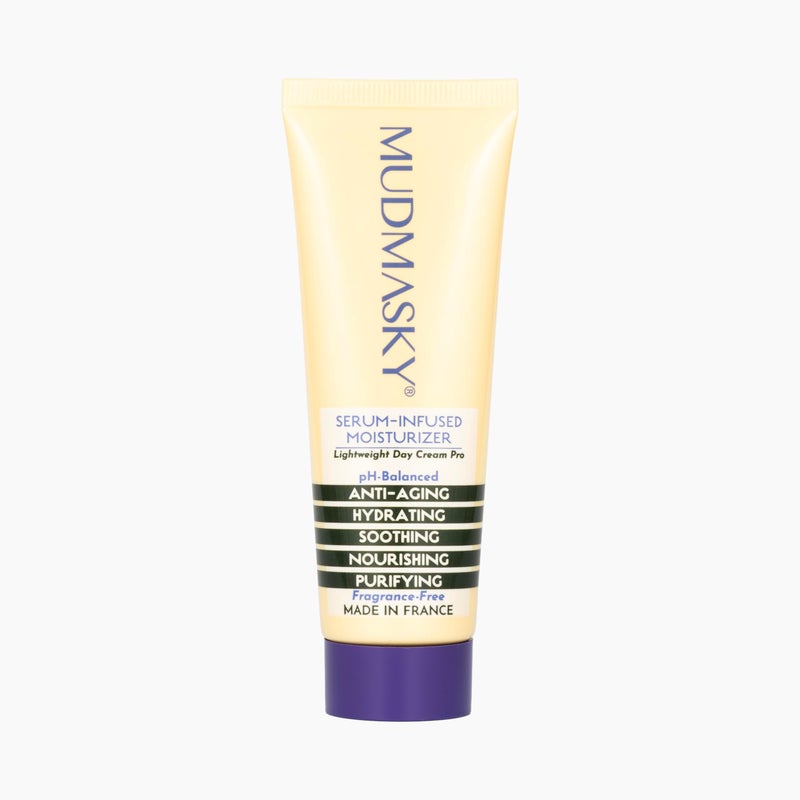 MUDMASKY Face Moisturizer Cream - Serum-Infused Moisturizer for Deep Hydration - Lightweight Skin Care with Mango, Almond & Sunflower Oils - All-Natural Beauty Product Imported from France - Image 1