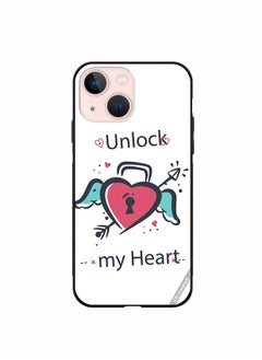Protective Case Cover For Apple iPhone 13 Unlock My Heart Design Multicolour