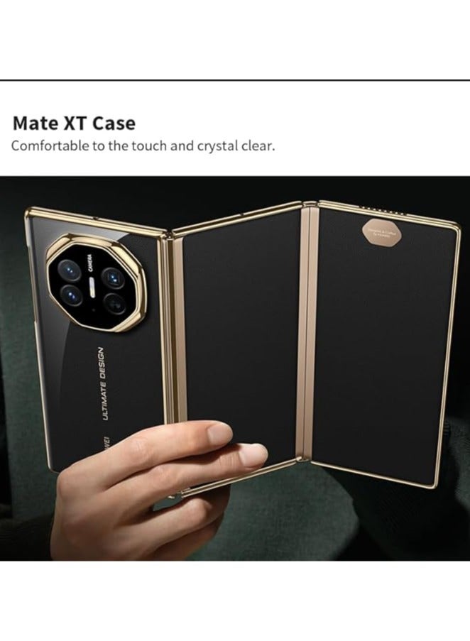 for Huawei Mate XT Case Clear, Electroplated Frame 【Anti-Yellow】 Slim Fit Transparent Hard PC Case Protective Shockproof Cover for Huawei Mate XT - Image 3