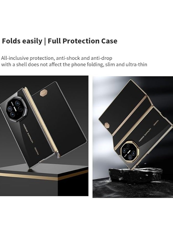 for Huawei Mate XT Case Clear, Electroplated Frame 【Anti-Yellow】 Slim Fit Transparent Hard PC Case Protective Shockproof Cover for Huawei Mate XT - Image 2