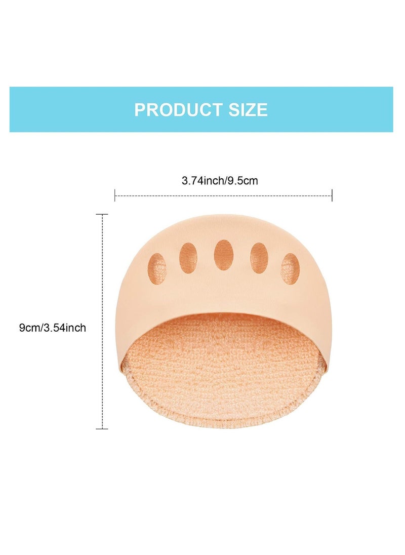 Premify - Honeycomb Five Toes Fabric Forefoot Pads, Metatarsal Pads Ball of Foot Cushions for High Heels, Non-Slip Invisible Foot Care Socks Inserts Calluses Corns 5 Pairs - Image 1