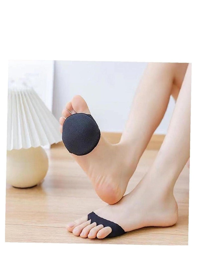 Premify - Honeycomb Five Toes Fabric Forefoot Pads, Metatarsal Pads Ball of Foot Cushions for High Heels, Non-Slip Invisible Foot Care Socks Inserts Calluses Corns 5 Pairs - Image 1