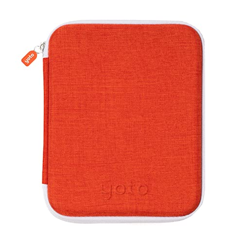 YOTO Card Case in Fruit Punch (Orange) – Kids Accessory, Soft Portable Folder with Zipper & 64 Pockets for Player & Mini Audiobook Cards, Card Binder Holder with Sleeves for Travel - Image 1