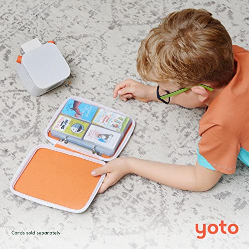 YOTO Card Case in Fruit Punch (Orange) – Kids Accessory, Soft Portable Folder with Zipper & 64 Pockets for Player & Mini Audiobook Cards, Card Binder Holder with Sleeves for Travel - Image 5