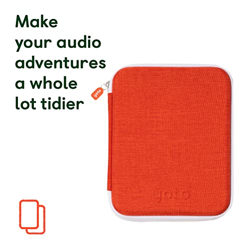 YOTO Card Case in Fruit Punch (Orange) – Kids Accessory, Soft Portable Folder with Zipper & 64 Pockets for Player & Mini Audiobook Cards, Card Binder Holder with Sleeves for Travel - Image 3
