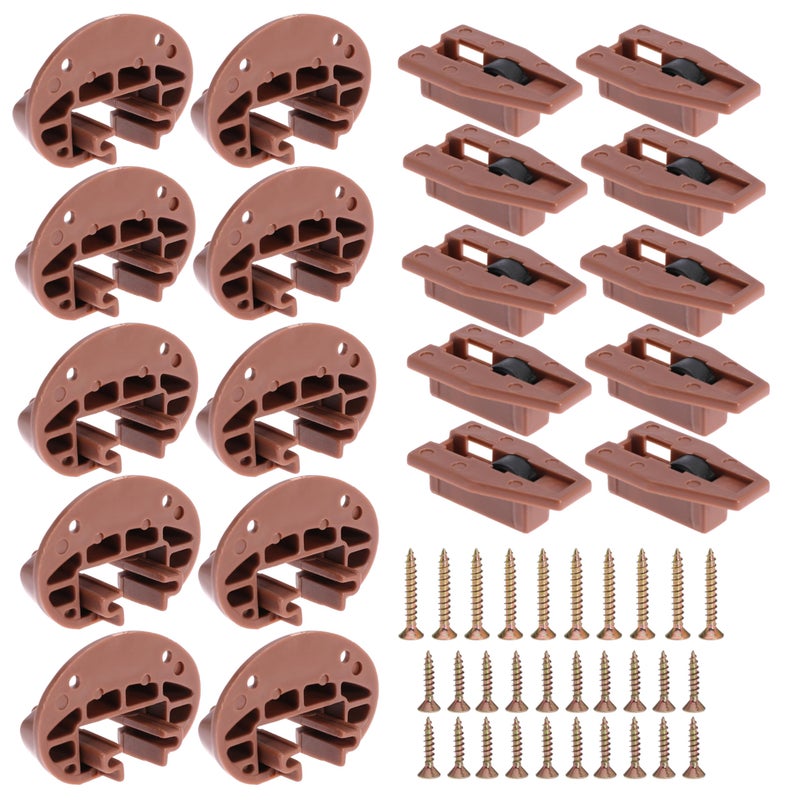 Seweder 10Pcs Drawer Slide Track Guide Glide For Kenlin For Rite Trak 2 For Center Mount Drawer For Dressers, For Hutches And For Nightstand Drawer - Image 1