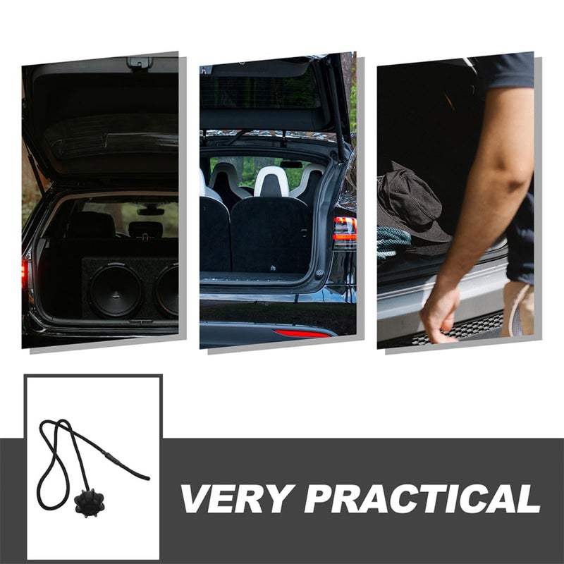 2Pcs Car Rear Parcel Shelf String Straps Black Trunk Storage Tray Tie Compatible with Golf - Image 4