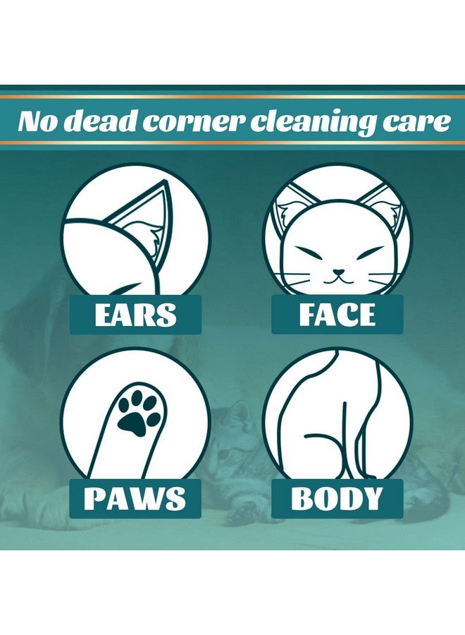 Felico Pet Rinse Free Grooming Gloves, 10Pcs Pet Wipes for Dogs & Cats Wash Free Gloves, Cleansing Grooming with Plant Extract No Rinse Thick Extra Puppy Wipes - Image 5