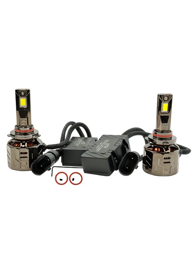 3 اكس ار مصباح أمامي LED من 3XR طراز P130 بقوة 260 واط و30000 لومن، يعمل بجهد 12 فولت ومتوافق مع نظام CANBUS، مزود بقاعدة 9005، رقائق LED عالية الطاقة، مقاوم للماء بمعيار IP65، إضاءة بيضاء 6500 كلفن، عمر طويل، هيكل من الألومنيوم، سهل التركيب والتشغيل، طقم ترقية المصابيح الأمامية للسيارات وسيارات الدفع الرباعي والشاحنات والمركبات الأخرى بجهد 12 فولت. - Image 1