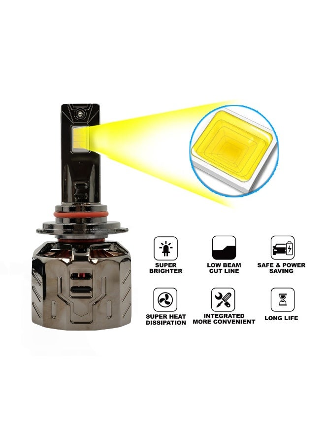 3 اكس ار مصباح أمامي LED من 3XR طراز P130 بقوة 260 واط و30000 لومن، يعمل بجهد 12 فولت ومتوافق مع نظام CANBUS، مزود بقاعدة 9005، رقائق LED عالية الطاقة، مقاوم للماء بمعيار IP65، إضاءة بيضاء 6500 كلفن، عمر طويل، هيكل من الألومنيوم، سهل التركيب والتشغيل، طقم ترقية المصابيح الأمامية للسيارات وسيارات الدفع الرباعي والشاحنات والمركبات الأخرى بجهد 12 فولت. - Image 4