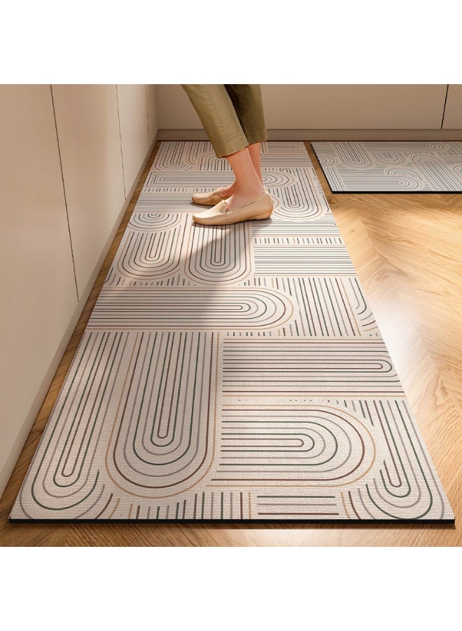 Bukela 2-Piece Diatom Mud Kitchen Mat Set, Non-Slip Anti-Fatigue Absorbent Floor Rugs for Kitchen, Bathroom, Laundry, Home – 40x60cm + 40x120cm - Image 1