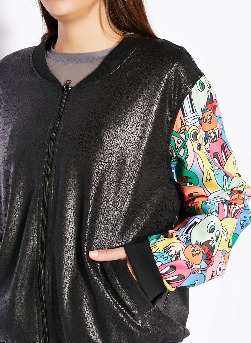Juniors Be Junior Alien Bomber Jacket