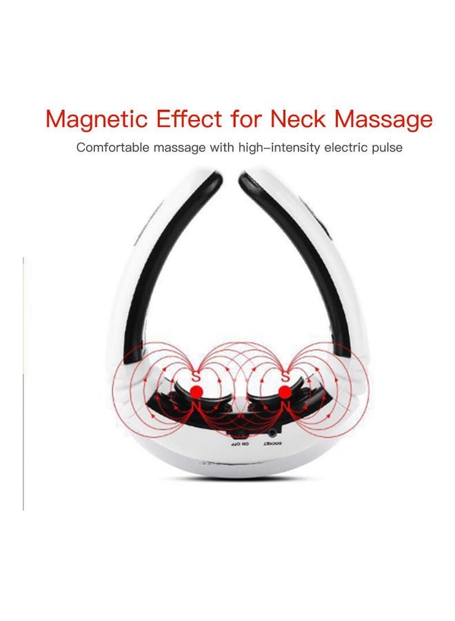NIBEMINENT Cervical Massager Intelligent Electromagnetic Neck Massage Device Infrared Physiotherapy U-Shaped Physical Therapy Multifunctional 5880 White - Image 4