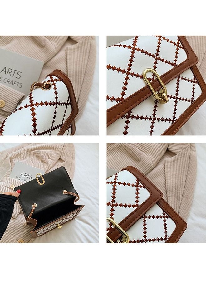 Sharpdo - Women's Square Handbag Shoulder Crossbody Chain Pearl Bag - Image 1