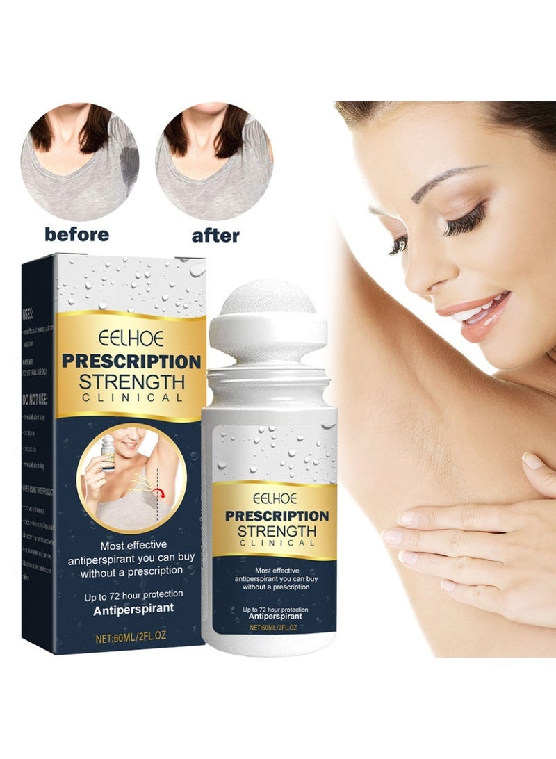 EELHOE Prescription Strength Clinical, for Clothing Sweating Comfortable Unflavored Non Sweat Armpit Protection, Comfortable Unflavored, Non Visible 60ML - Image 1
