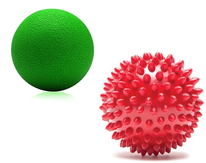 Bodylastics Lacrosse & Acupressure Spike Massage Ball Combo for Deep Tissue, Muscle Recovery & Myofascial Release | Foot, Back, Neck & Shoulder Pain Relief | Portable, Spiky Trigger Point Therapy - Image 1