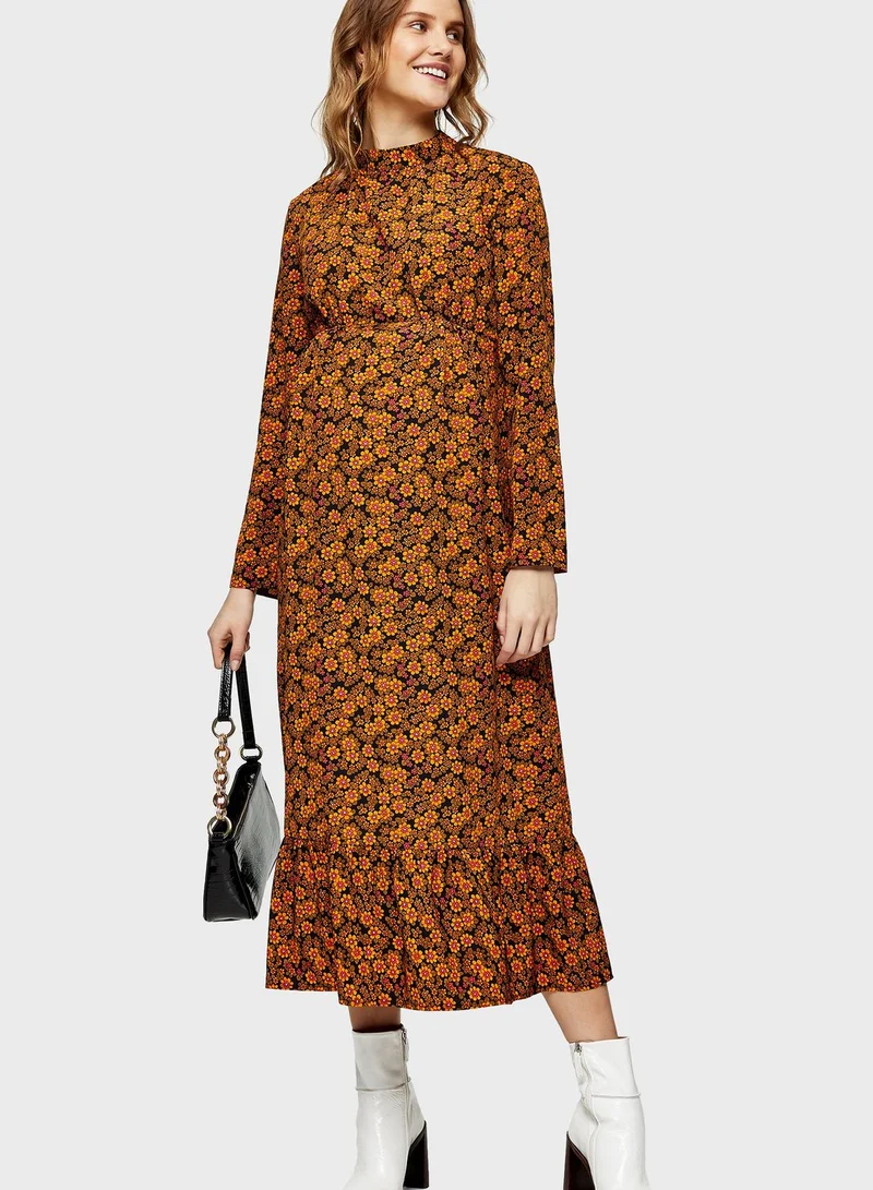 Topshop Maternity Floral Print Dress