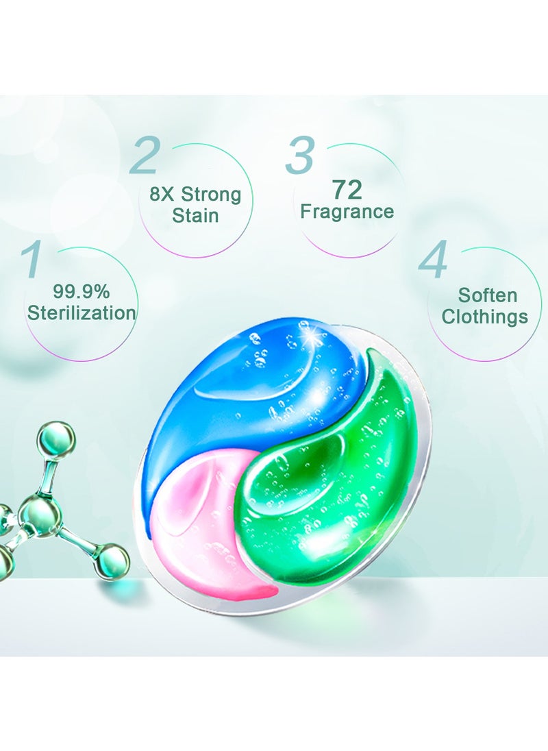 3-In-1 Laundry Capsules Eucalyptus Stain Removal Detergent 15 Pods Pack Of 2