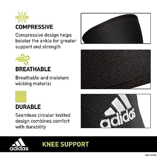 adidas Support Knee Sleeve, Ergonomic Knee Compression Sleeve - Image 2