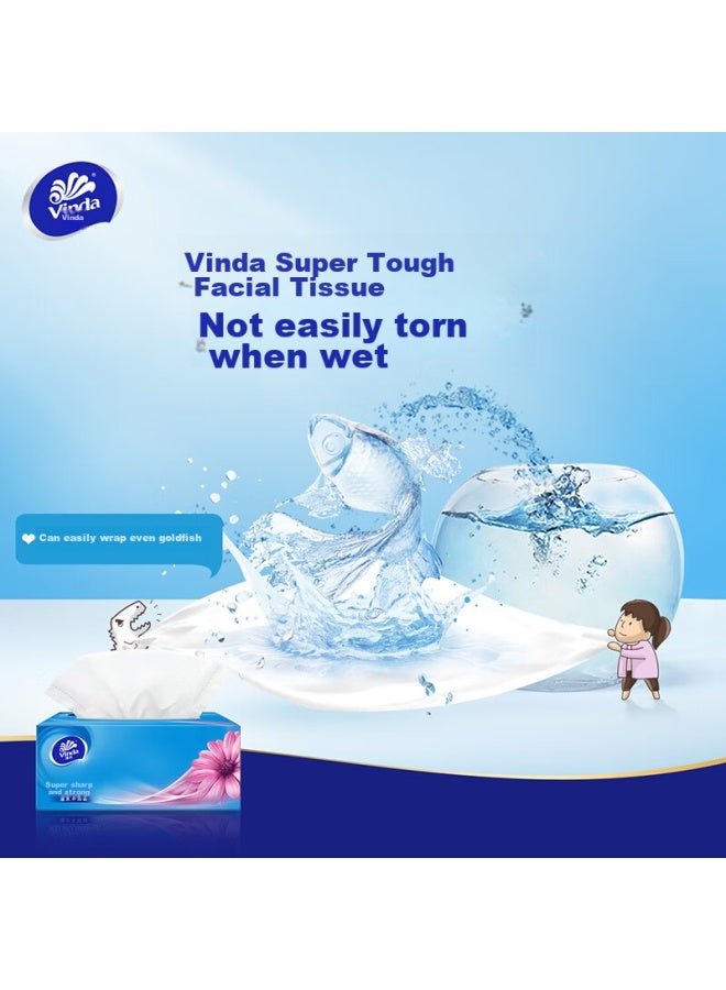 Vinda Ultra Strong 3-ply 130 Sheets*3 Packs L Size, Water-resistant, Boxed, Toilet Paper, Tissue Paper, Napkins - Image 2