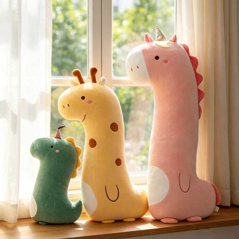 Large Animal Plush Body Pillow, Soft & Comfortable, Machine Washable Cover - Image 1