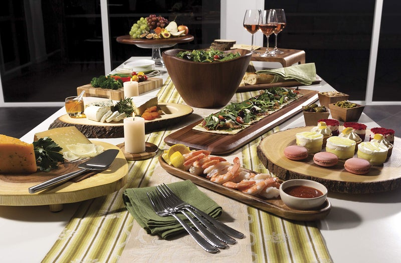 Lipper International Acacia Narrow Serving Tray for Sushi or Cheese, 18.25" x 6.13" x 0.75" - Image 3