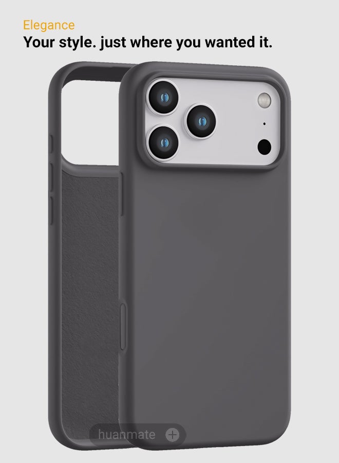 Apple iPhone 17 Pro Silicone Cover Grey - Premium 2.0mm TPU Silicon, Enhanced Camera Protection with Lens Shield, Shockproof & Water-Proof Cover for Apple iPhone 17 Pro - view 5