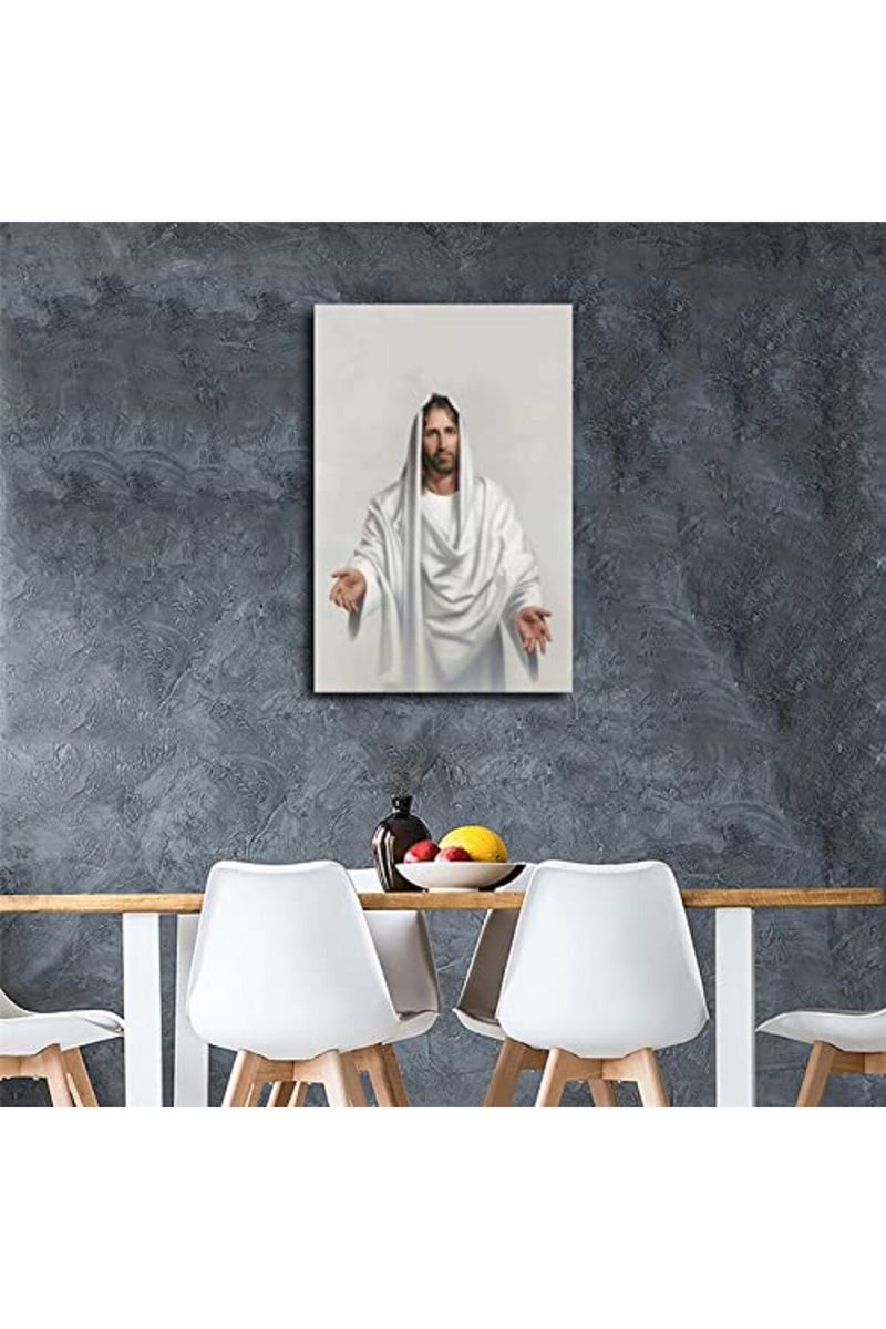FireDeer Catholic Jesus Poster Print On Canvas Painting Christian God Pictures for Living Room No Frame (Sacred Heart of Jesus-4,16x24inch) - Image 5
