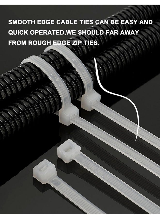 HS HS Plastic Zip Wire Ties Black Nylon Cable Zip Ties for Fencing Travel Outdoor Purpose, Cable Ties 14 Inch 50 LBS UV Resistant 500 Pieces  - Image 5