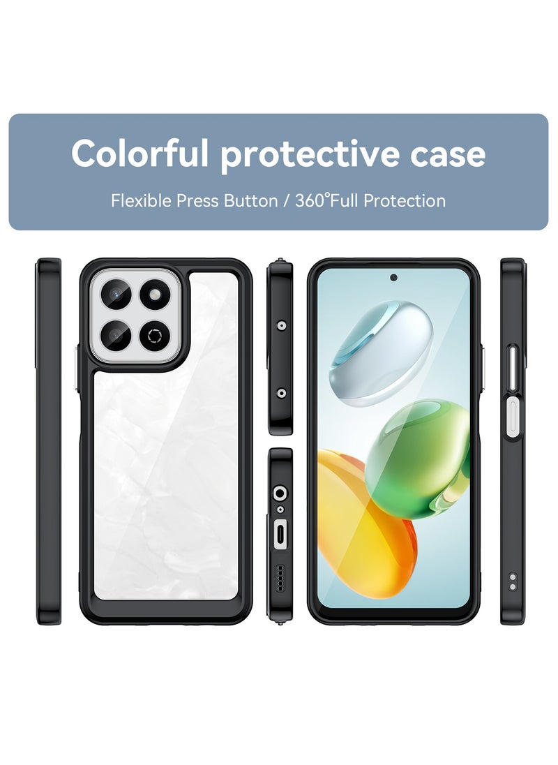 Fankalo - [1+2 Sets] For Honor X7c Case & Screen Protector Transparent Frame Protective Cover with 2 Tempered Glass Screen Protector - Image 1
