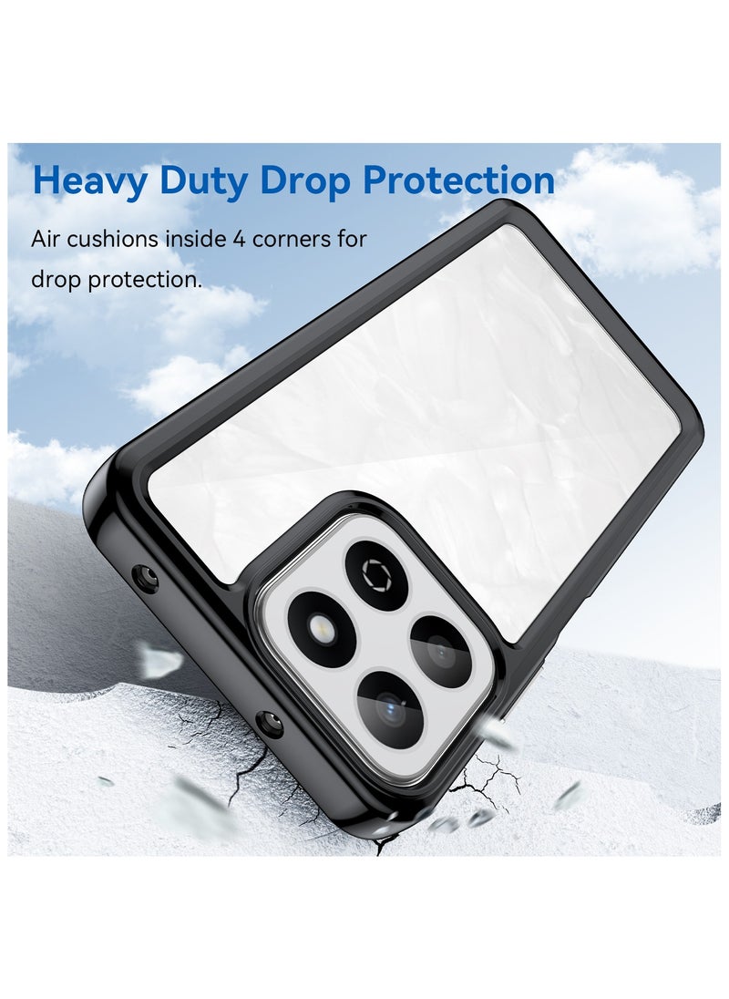 Fankalo - [1+2 Sets] For Honor X7c Case & Screen Protector Transparent Frame Protective Cover with 2 Tempered Glass Screen Protector - Image 1