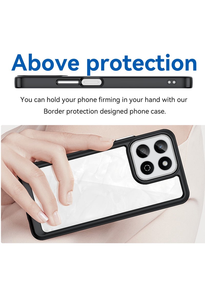 Fankalo - [1+2 Sets] For Honor X7c Case & Screen Protector Transparent Frame Protective Cover with 2 Tempered Glass Screen Protector - Image 1