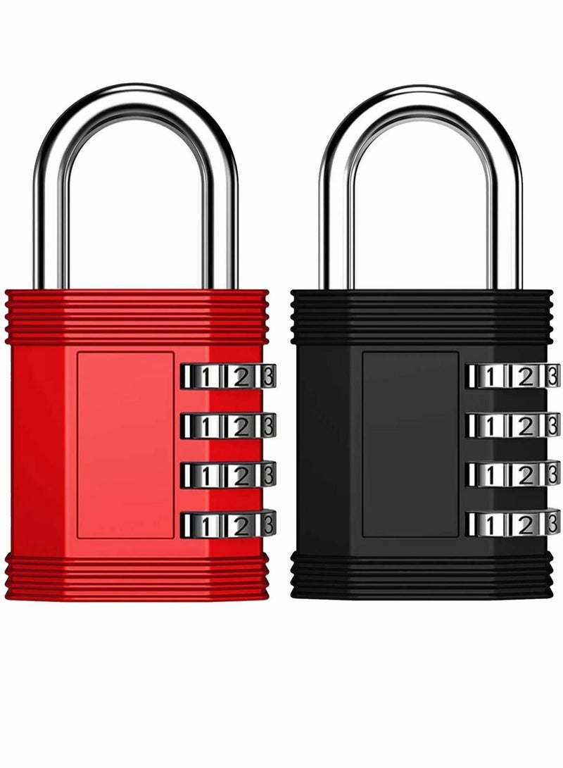 2 Pack Combination Lock Outdoor 4 Digit Padlock Waterproof for Indoor and Rustless Die-Cast School Gym Locker, Sports Hasp Storage, Fence, Gate, Case - Image 1