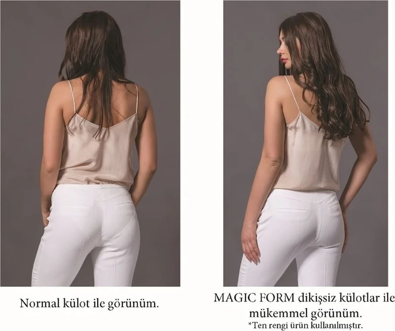 ماجيك فورم 747 Seamfree Fabric Seamless Shorts Panties - Skin
